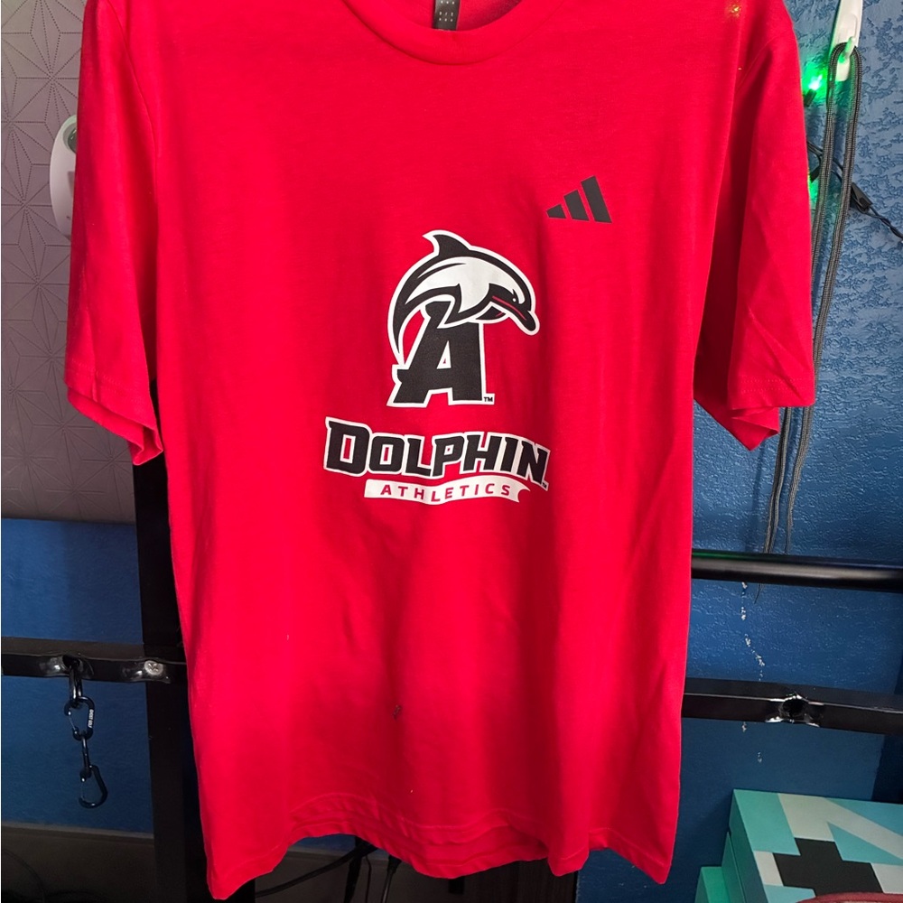 Dolphin Athletics lightweight Adidas Red Short sleeve Shirt